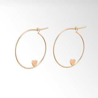 HEART & HOOP PIERCED EARRINGS ピアス (13717)